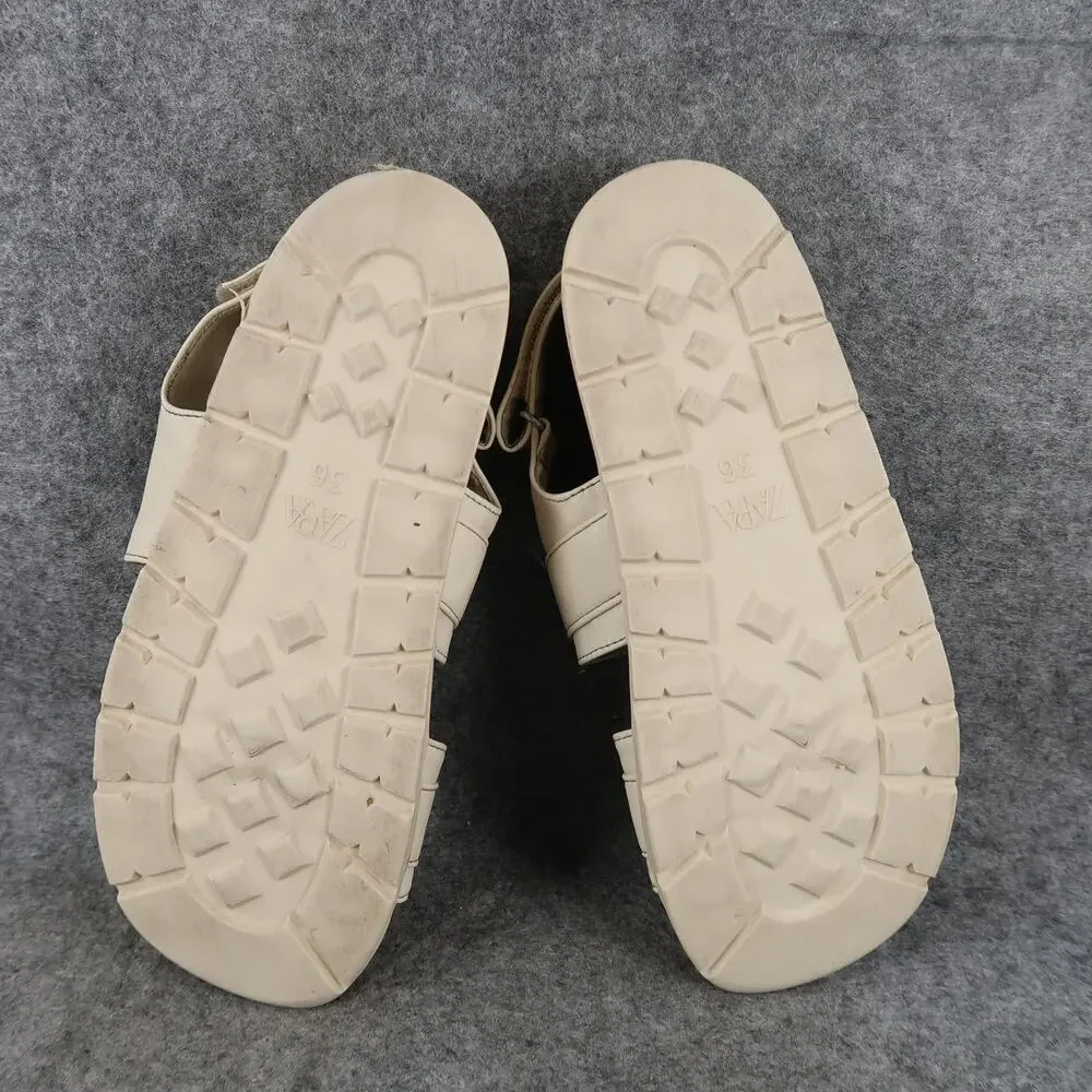Zara Shoes Womens 36 Sandals Fashion Adjustable Straps Flat Fashion Casual Sport - Picture 9 of 12
